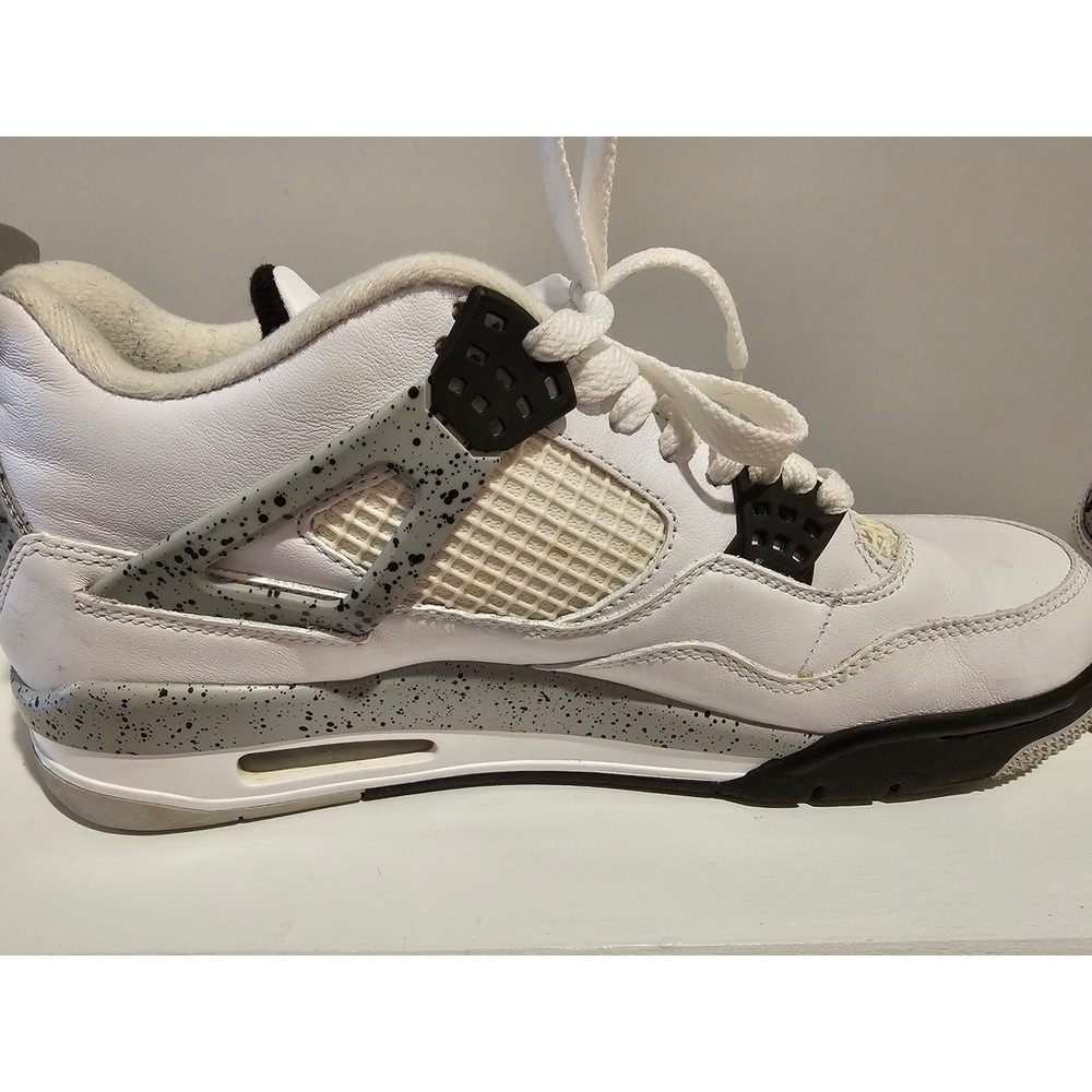 Nike‎ Air Jordan 4 Retro OG Cement 2016 Sneakers Mens Size 10 White Black - Picture 2 of 8